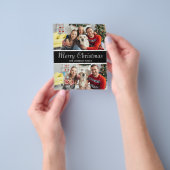 予算メリークリスマス2枚の写真 チラシ (手)