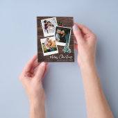 予算メリークリスマス3インスタントフォト素朴 チラシ (手)