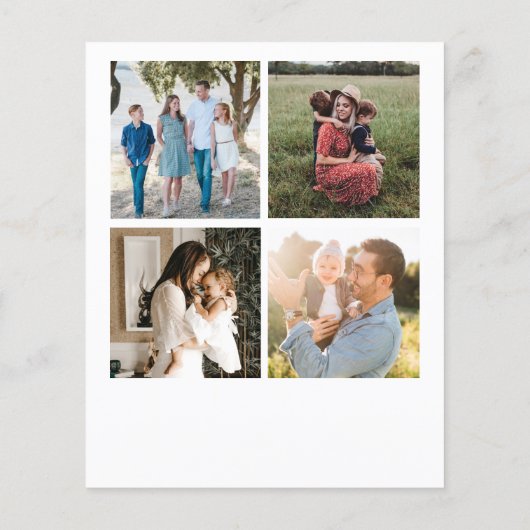 予算メリークリスマス5写真コラージュ挨拶 (裏面)