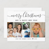 予算メリークリスマス5家族の写真コラージュ (正面/裏面)