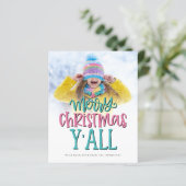 予算メリークリスマスY'Allフォトスクリプトカード (スタンド正面)