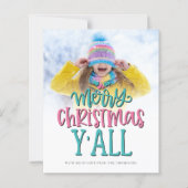 予算メリークリスマスY'Allフォトスクリプトカード (正面)