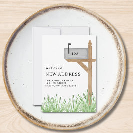 予算メールボックスの新しいアドレスの移動ミニ ノートカード