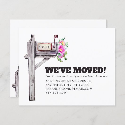 予算メールボックスフローラの新しいホーム移行のお知らせ (正面/裏面)