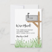 予算メール絵を描ボックス新しいアドレスの移動ミニ ノートカード (正面)