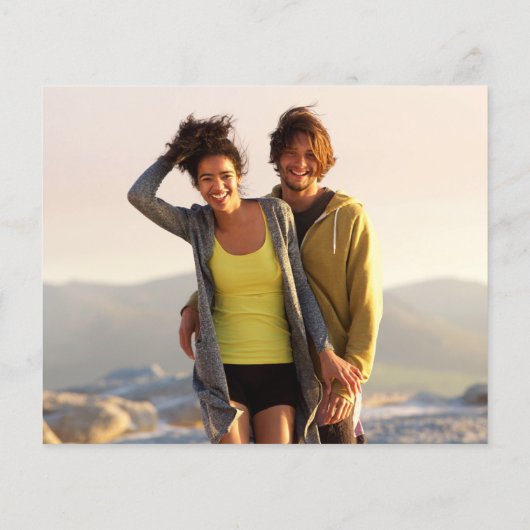 予算モダンおもしろい写真結婚式招待状 (裏面)