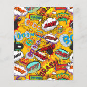 予算モダンおもしろい漫画帳結婚式招待状 (裏面)