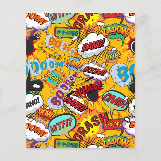 予算モダンおもしろい漫画帳結婚式招待状 (裏面)