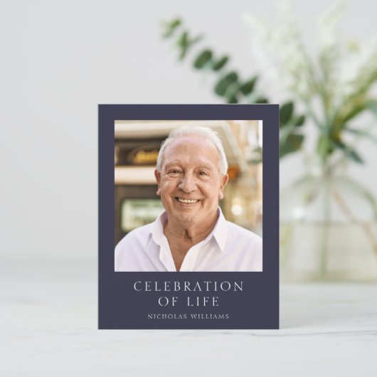 予算モダンお祝いの生活招待状 (スタンド正面)