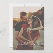 予算モダンとミニマエレガントリの写真結婚 招待状 (正面)