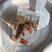 予算モダンとミニマエレガントリの写真結婚 招待状