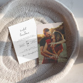 予算モダンとミニマエレガントリの写真結婚 招待状