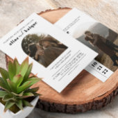 予算モダンとミニマエレガントリの写真結婚 招待状