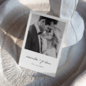 予算モダンとミニマエレガントリの写真結婚 招待状