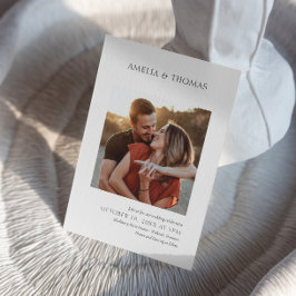 予算モダンとミニマエレガントリの写真結婚 招待状