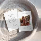 予算モダンとミニマエレガントリの写真結婚 招待状