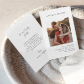 予算モダンとミニマエレガントリの写真結婚 招待状