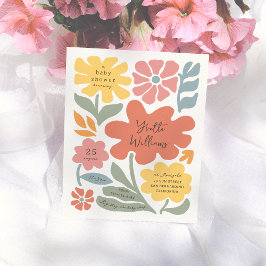 予算モダンな花図赤ちゃんシャワー