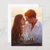 予算モダンのシンプル保存日付 (正面/裏面)