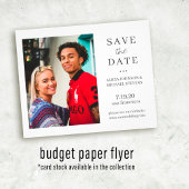 予算モダンのシンプル結婚写真の日付 チラシ