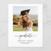 予算モダンの未来は明るい卒業招待状 チラシ (裏面)