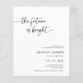 予算モダンの未来は明るい卒業招待状 チラシ (正面)