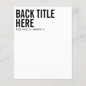 予算モダンはっきりしたのロゴと文字 チラシ (裏面)