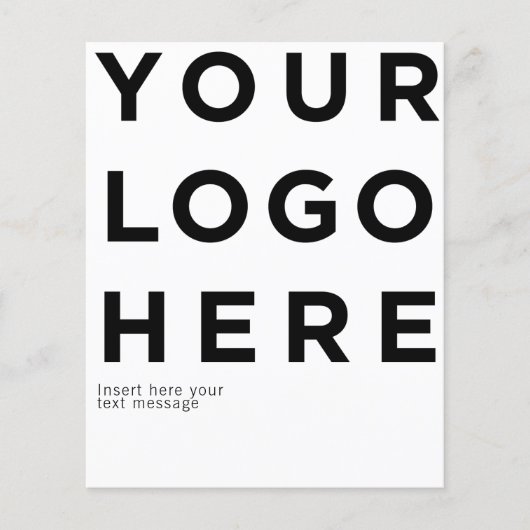 予算モダンはっきりしたのロゴと文字 チラシ (正面)