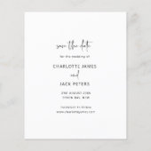 予算モダンアーチ写真日付の保存 チラシ (裏面)