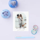 予算モダンアーチ写真日付の保存 チラシ (シングル)