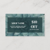 予算モダンギフト証明書伝票 エンクロージャーカード (裏面)