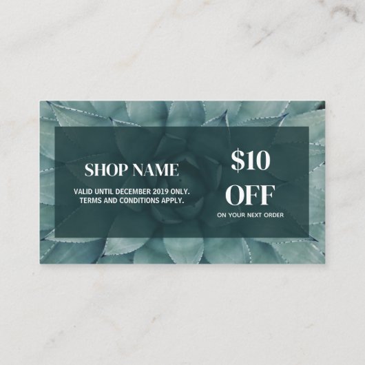 予算モダンギフト証明書伝票 エンクロージャーカード (裏面)