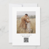 予算モダンシンプルタイプ名結婚写真 招待状 (裏面)