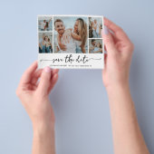 予算モダンタイポグラフィコラージュ日付の保存 チラシ (手)