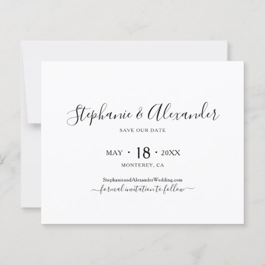 予算モダンタイポグラフィ写真の保存日付 (裏面)