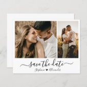 予算モダンタイポグラフィ写真の保存日付 (正面/裏面)