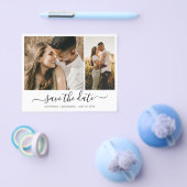 予算モダンタイポグラフィ写真の保存日付 チラシ (シングル)