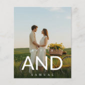 予算モダンタイポグラフィ写真の結婚式 (正面)