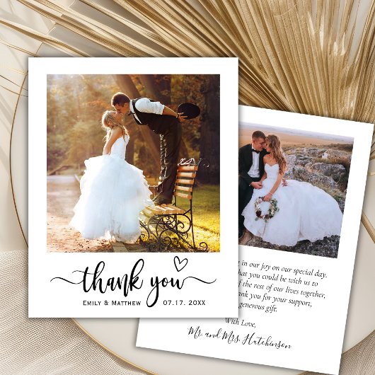 予算モダンタイポグラフィ2写真結婚の感謝