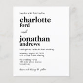 予算モダンタイポグラフィQRコードフォト結婚ズ (正面)