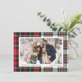 予算モダンタータンチェッククラシックPlaid One Photo シーズンカード (スタンド正面)