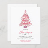 予算モダンフェスティバルピンククリスマスツリーパーティー (正面/裏面)