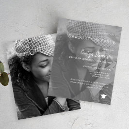 予算モダンフォト卒業パーティーの招待