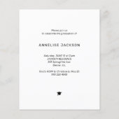 予算モダンフォト卒業パーティーの招待 チラシ (裏面)