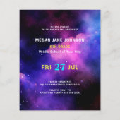 予算モダンフォト卒業パーティーの招待 チラシ (裏面)