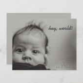 予算モダンベビー写真誕生のお知らせ (正面/裏面)