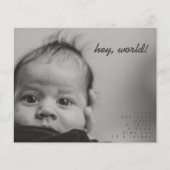 予算モダンベビー写真誕生のお知らせ (正面)