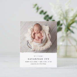 予算モダンベビー写真誕生のお知らせ