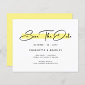 予算モダンミニマリストスクリプト日付の保存 (正面/裏面)