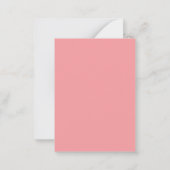 予算モダンミニマルガーリータイポグラフィピンク ノートカード (裏面)